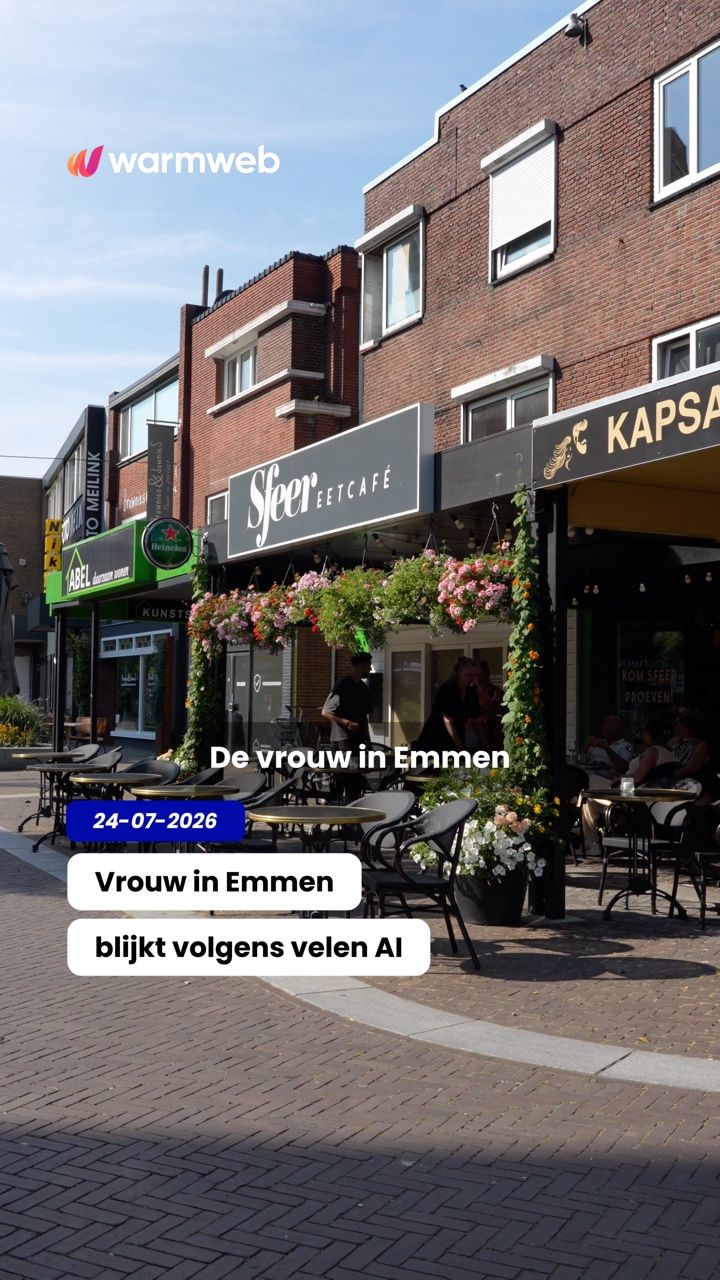 De gevel van Eetcafé Sfeer in het centrum van Emmen